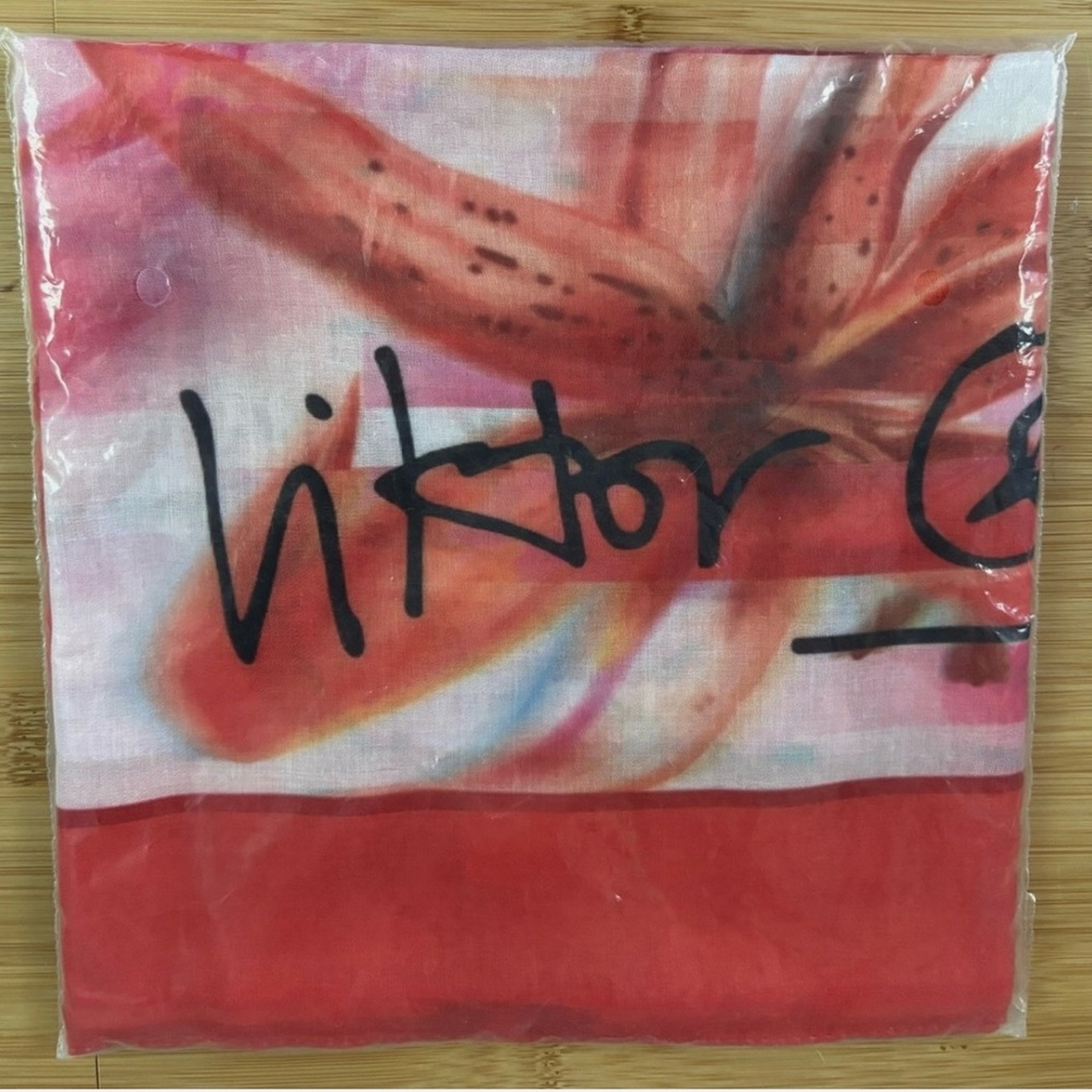 Viktor & Rolf Red Floral Scarf
